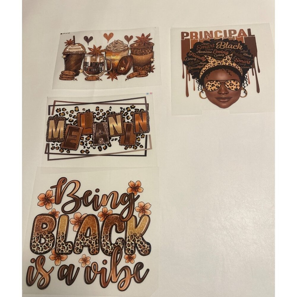 30 pcs iron on transfers, Style: Black Educator, for clothes or bags, NEW - Picture 6 of 8
